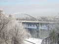 Пешеходный мост через Сож, январь 2012, фото valeryruban