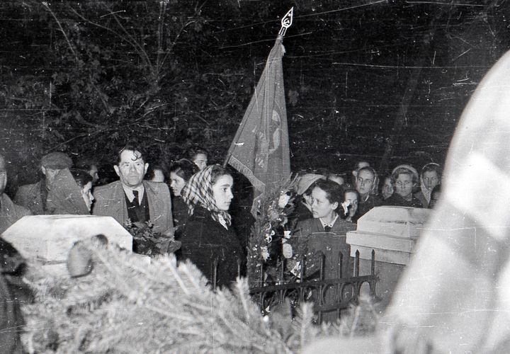 Открытие памятника ополченцам. 1957 год. Фото из архива Александра Веснина.